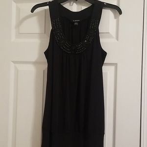 Dressy tank with rhinestones